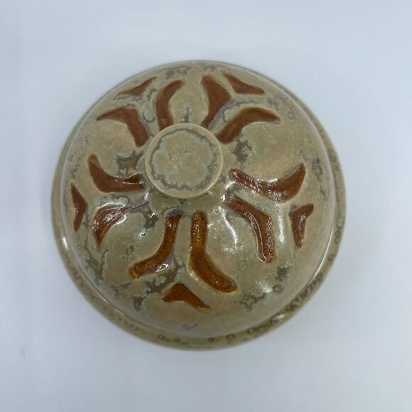 vintage arrigoni art studio pottery handcrafted ceramic trinket box - Picture 4 of 4